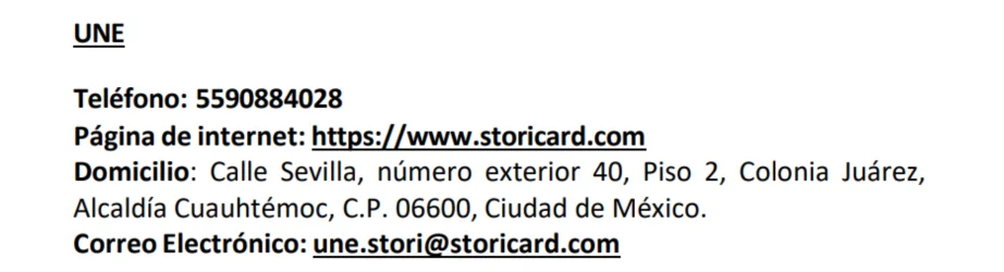 Cambio del contrato de STORI UNE Cambio del contrato de STORI UNE