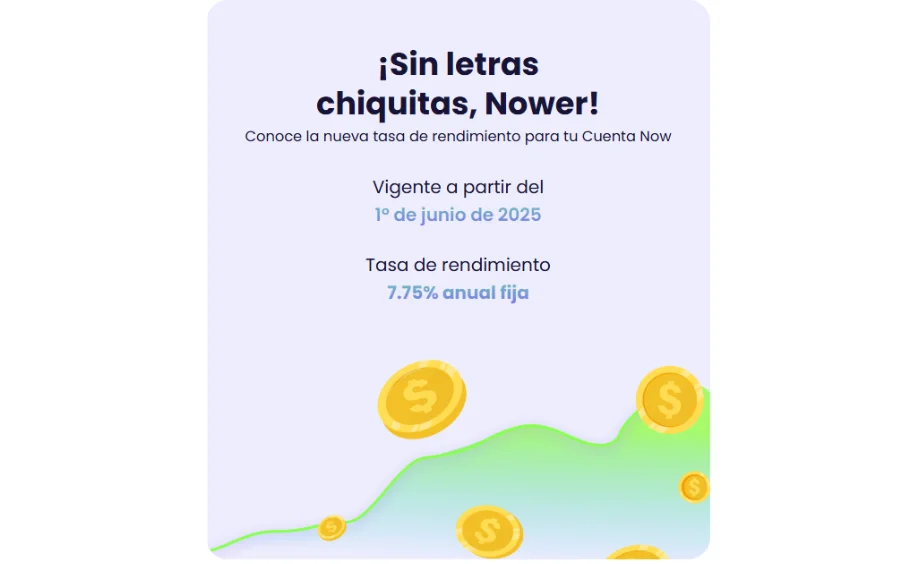 Cambio de rendimientos de Now Bank Cambio de rendimientos de Now Bank