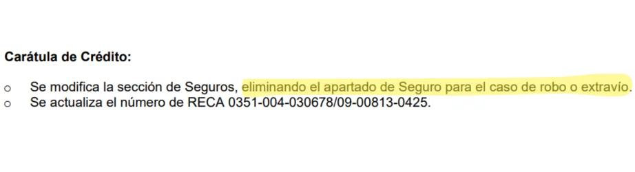 Cambios al contrato de las tarjetas Banorte