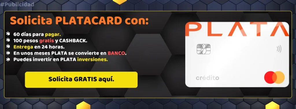 Beneficios de contratación de la tarjeta de crédito PLATACARD