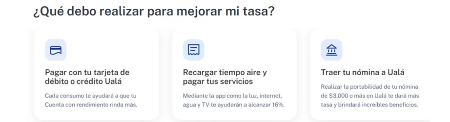 Formas de mejorar la tasa de ualá a tasa plus Formas de mejorar la tasa de ualá a tasa plus