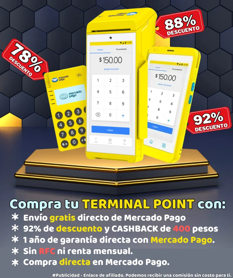 Terminal Point de Mercado Pago con hasta 92% de descuento