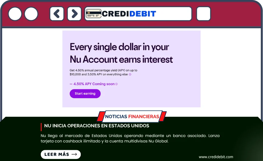 Nu inicia operaciones en Estados Unidos