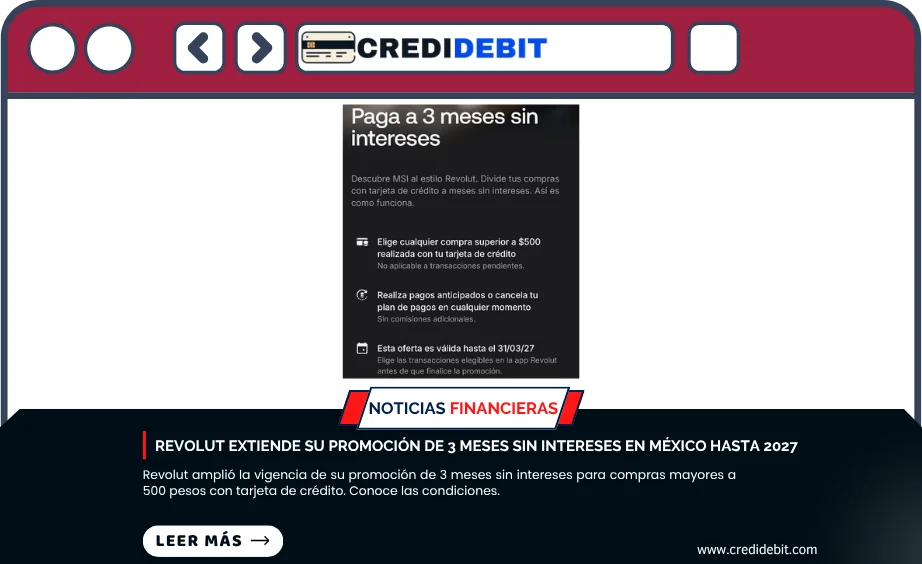 Revolut extiende su promoción de 3 meses sin intereses