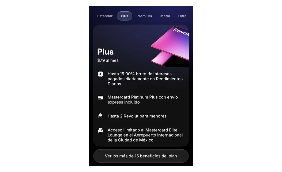 Revolut lanza el Plan Plus en México